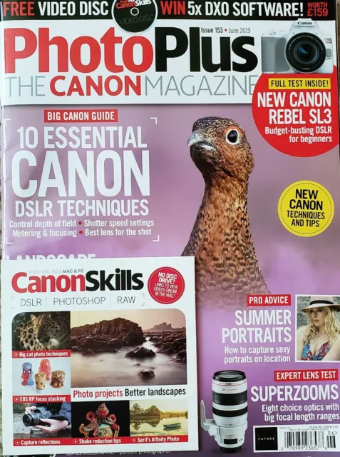 PhotoPlus The Canon Magazine Issue 153 June 2019 New With CD Included DSLR RAW