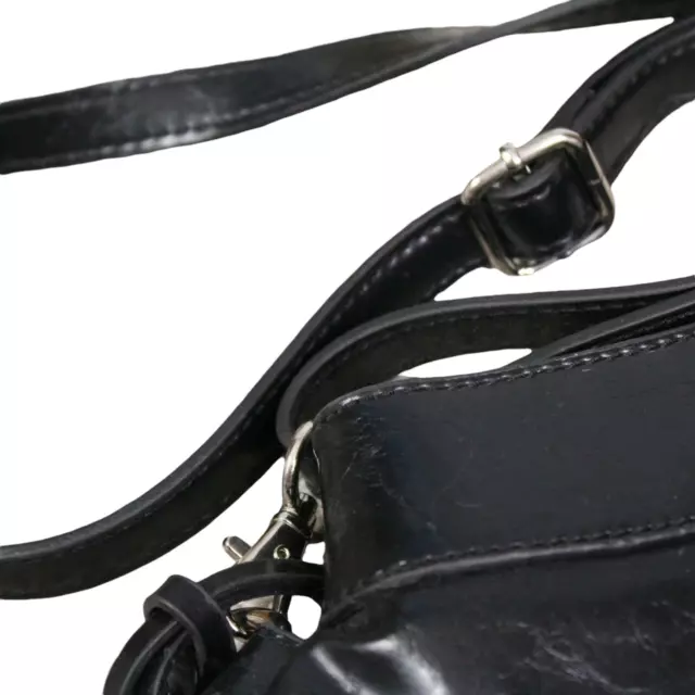 Style & Co Black Tan Straw Faux Vegan Leather Shoulder Handbag Clutch Purse Bag 3