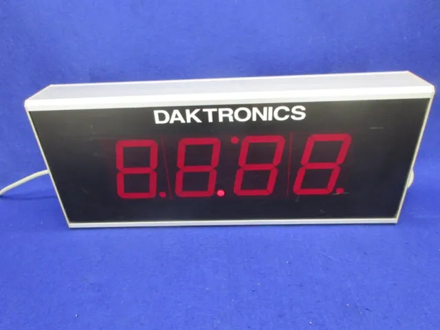 Daktronics LC-44 Digital Scoreboard Clock 4" x 14" LCD numbers, 9" x 21" overall
