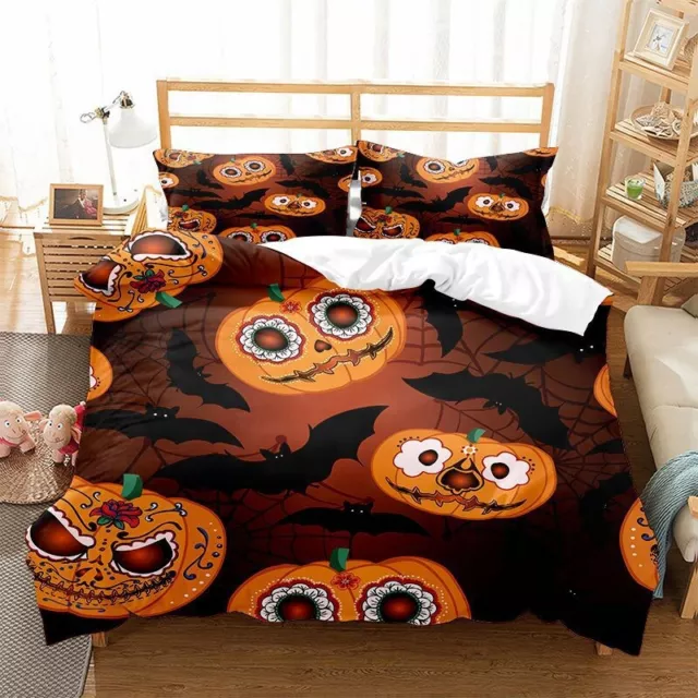 Pumpkin Halloween/Trick or Treat/Doona Cover/Double-sided Pillowcase/Bedding Set