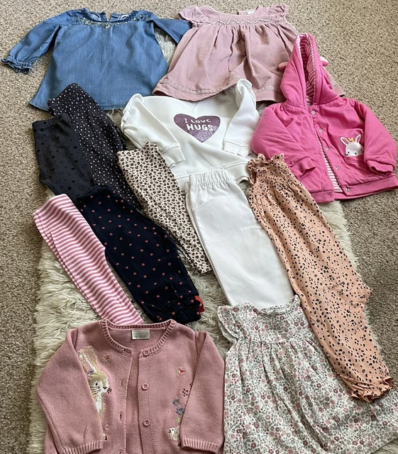 Girls  Mixed Clothes Bundle 13 Items Next Dunnes   Age 6-12 Months. Leggings Etc
