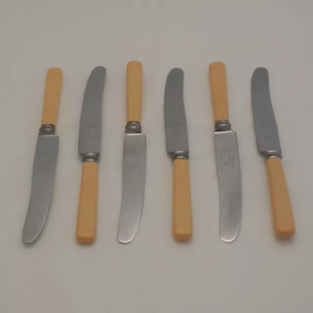 BONE EFFECT Handle Design PERFECTION Silver Service Cutlery Six Dessert Knives