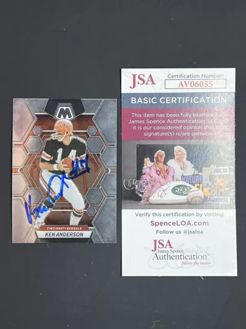 Ken Anderson Signed 2023 Panini Mosaic IP Auto JSA Cincinnati Bengals