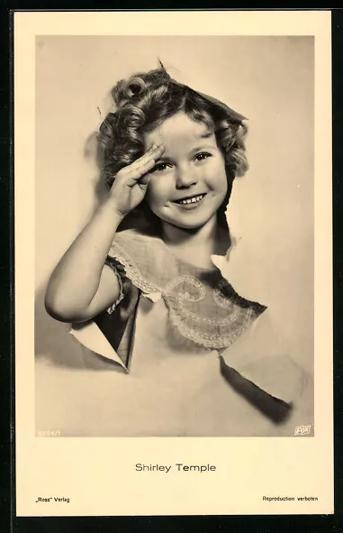 Ansichtskarte Schauspielerin Shirley Temple mit freundlichem Lächeln