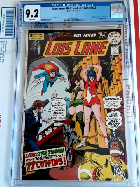 Superman's Girlfriend Lois Lane #122 CGC 9.2 Thorn Crossover, Bondage Cover 1972