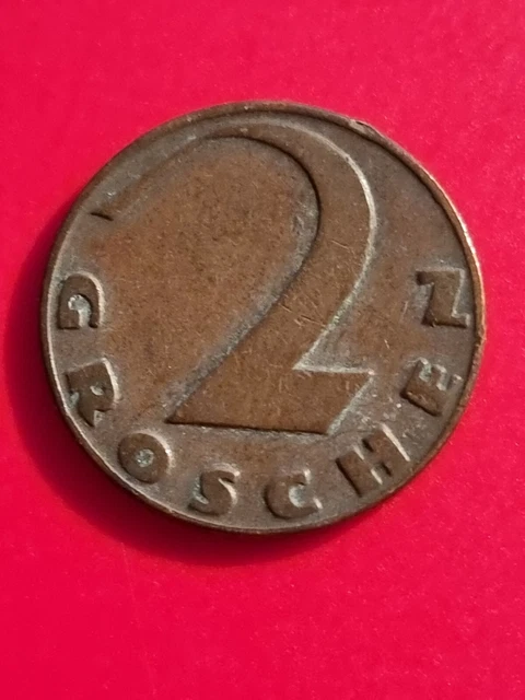 1926 Austria 2 Groschen Coin 2