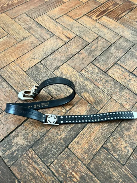 ‘ Rare’ Versus Gianni Versace Vintage 90’s black leather studded belt Size 75
