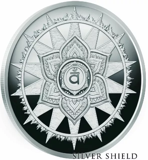 5 Oz .999 Pure Silver Shield Proof Sacral Chakra Freedom Round Coin Members