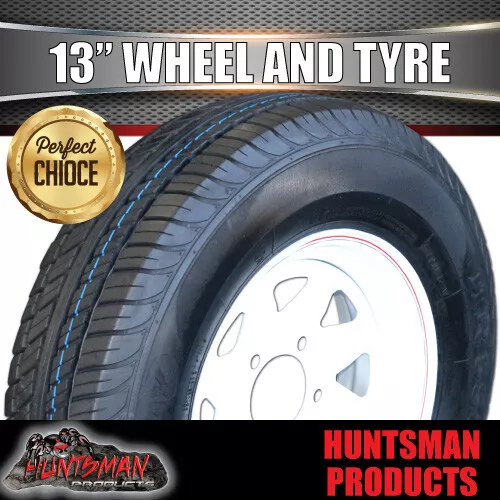 13x4.5 & 175R13C Sunraysia HT Holden White Sunraysia Trailer Wheel Rim & Tyre 3