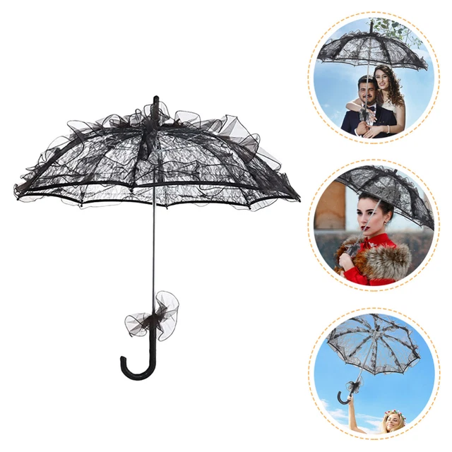 Parapluie Parasol Floral En Dentelle Décor Floral Parapluie Accessoire