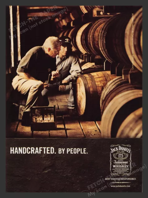 Jack Daniel's Whiskey Handcrafted Barrels Alcohol 2000s Print Advertisement 2007