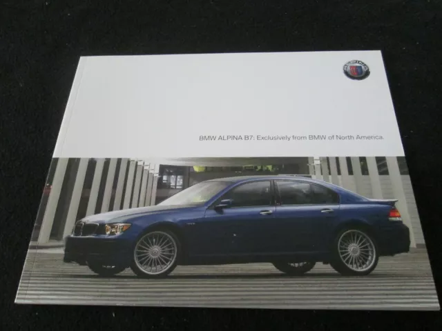 2007 2008 BMW ALPINA B7 Sales Catalog 500hp US E66 7 Series Brochure E65 E66