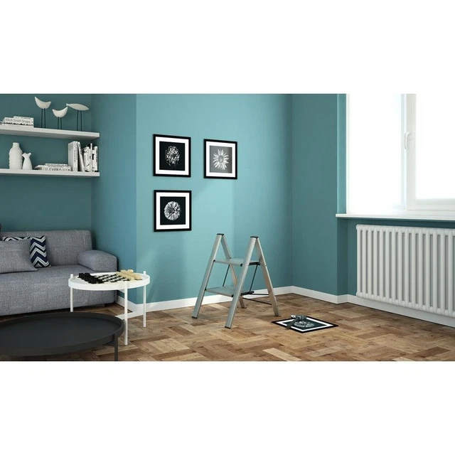 Sgabello Scala LEONARDO 2 Gradini In Alluminio Max 150kg EN14183 MADE IN ITALY 2