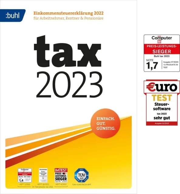 tax 2023 Einkommensteuererklärung 2022 BOX inkl. CD inkl. link zum Download