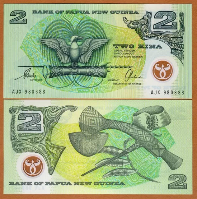 PAPUA NEW GUINEA, 2 KINA, polymer, 1996, P-16 (16b) UNC