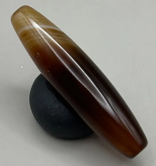 A genuine ancient Tibetan agate banded rare pattern Himalayan bead