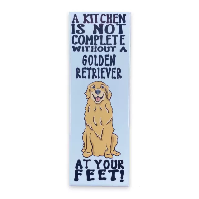 Golden Retriever Dog Magnet Kitchen Pet Portrait Decor Gift 1.5x4.5"