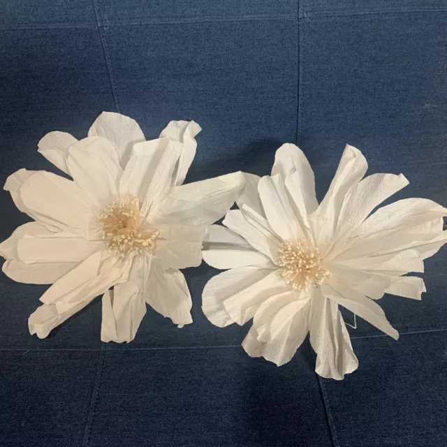 Pottery Barn Crepe Flowers Wall Decor X 4 Hello Dorm Decor!!