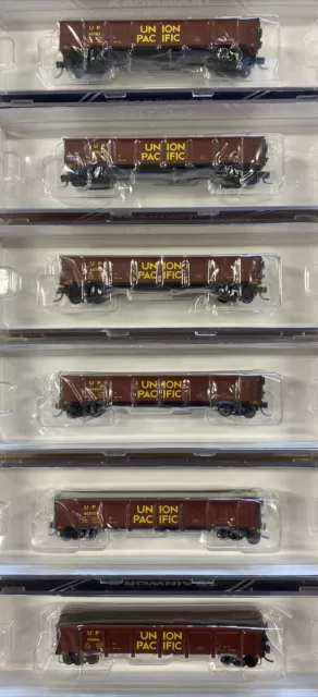 N Scale Trainworx 2607 GS Gondola Runner Pack Set Union Pacific UP 6RD#