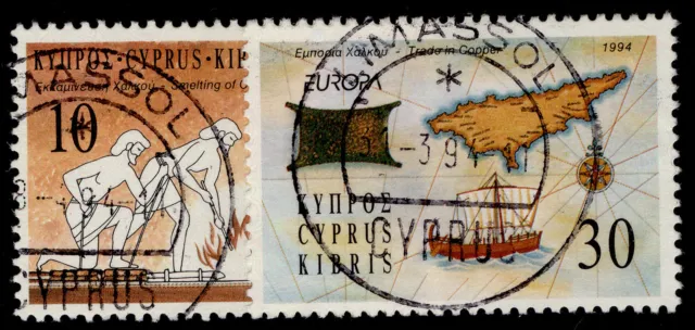 CYPRUS QEII SG847-848, 1994 Europa discoveries set, FINE USED.