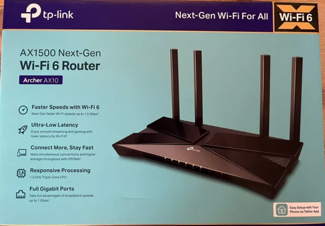 Used TP-LINK Archer AX10 AX1500 Dual-Band Wi-Fi 6 Router