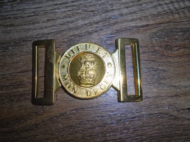 Dieu Et Mon Droit Brass Buckle British Army Issue