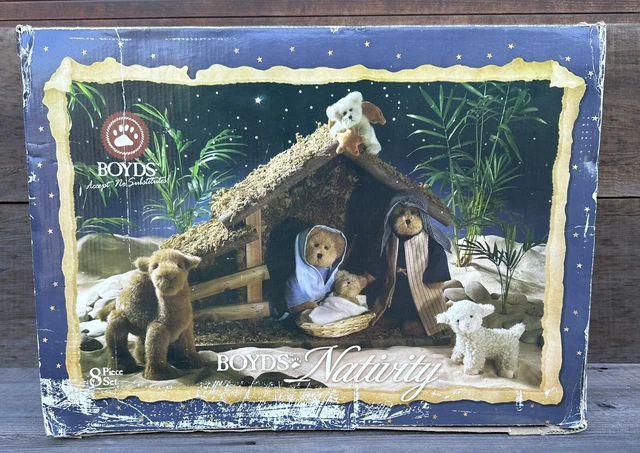 BOYDS BEARS NATIVITY 8 Piece Plush Set In Box Honoring The Very