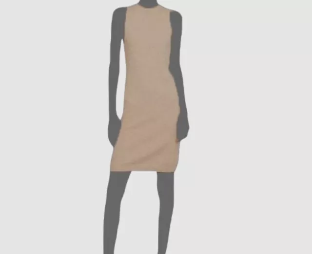 $366 Vince Women's Beige Wool Sleeveless Crewneck Sweater Dress Size XS