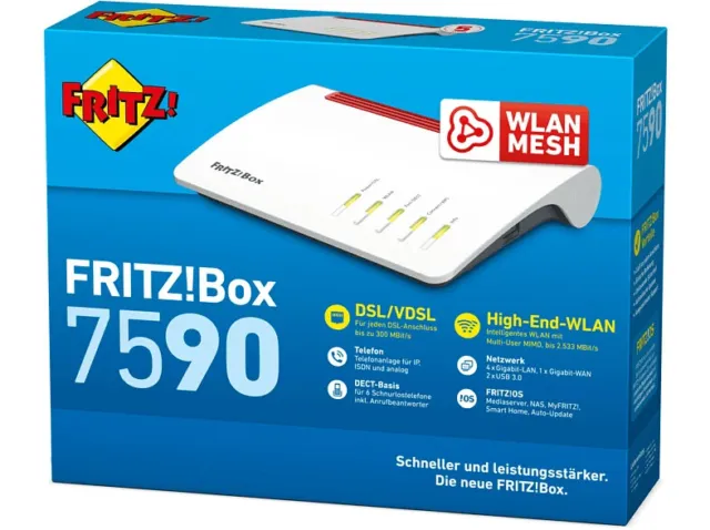 AVM FRITZ!Box 7590 Dual-Band WLAN Router, Refurbished,  DE Händler