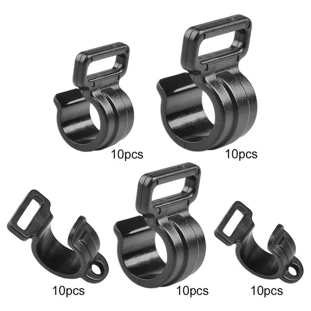 Clip per tenda 20-25mm con fessura bianca 4 pezzi in blister