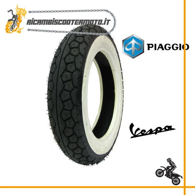 Copertone pneumatico Vespa 3.50-8 42J TL fascia bianca Vintage H692 405655025