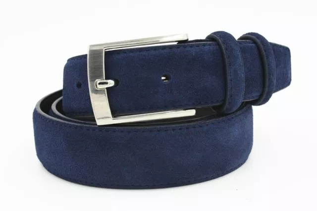 Mens Belt Leather Waistband Strap Luxury Suede Finish Casual Fashion Buckle New