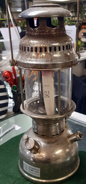 Lampada A Cherosene Petromax 826-500 Vintage Originale – Germania 1965, Ottone E Nichel