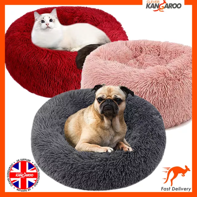 Wuudi Soft Donut pet Bed, Comfortable Round Pet Bed for Medium or Small Dogs Cat