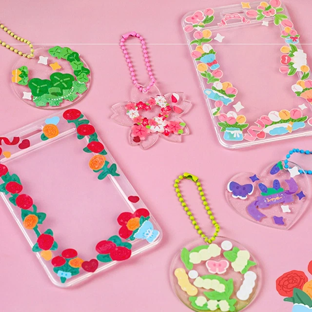 Pegatinas de papelería bricolaje 8 estilos tarjeta acrílica manualidades decoración