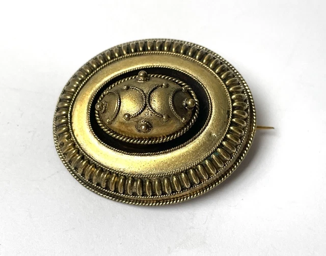 Broche Ancienne En Métal Motif Lys époque Napoléon III - Bijou Victorien Royal Et Antique