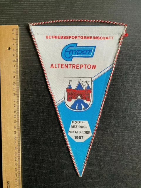 Alter Wimpel BSG Empor Altentreptow - FDGB-Bezirks-Pokalsieger 1957 - DTSB - DDR