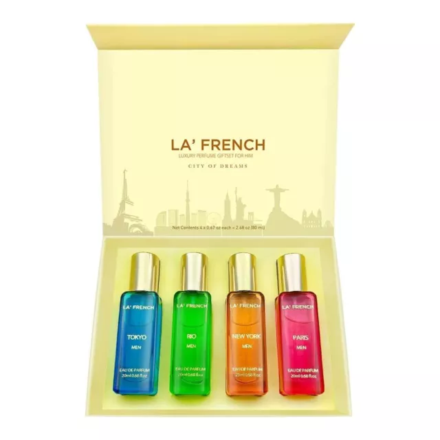 La French City of Dream Coffret cadeau de parfum de luxe pour homme 4x20 ML...