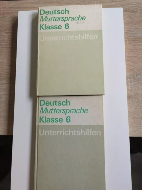 Unterrichtshilfen Deutsch Muttersprache Klasse 6 DDR Lehrbuch 1985  2 Bücher