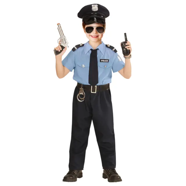 Costume Vestito Abito Travestimento Carnevale Bambino Poliziotto 3