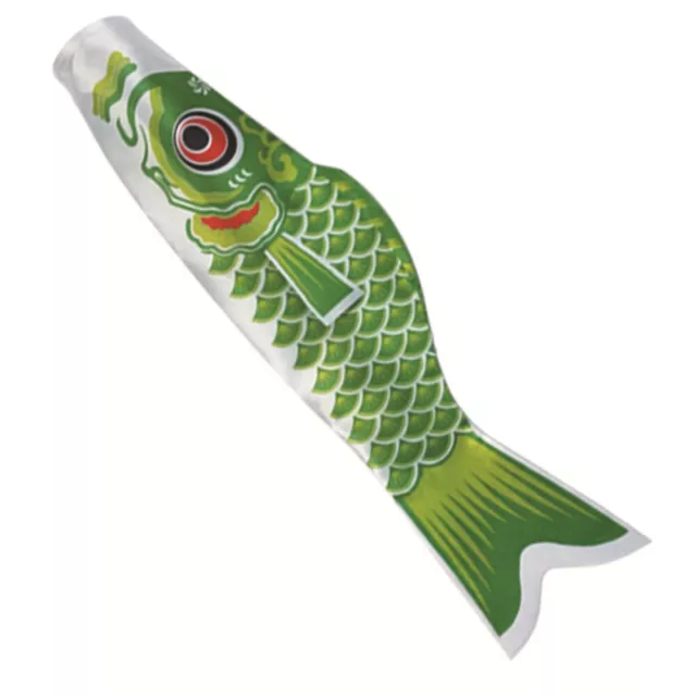 Décoration drapeau carpe marine streamer koi attachement poisson vert 100 cm 39 2