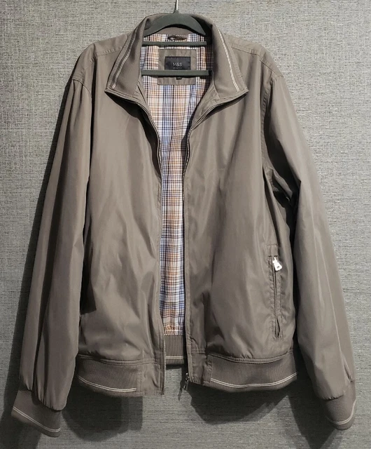 MARKS AND SPENCER Men's Lightweight Bomber Spring Jacket Nutmeg Colour