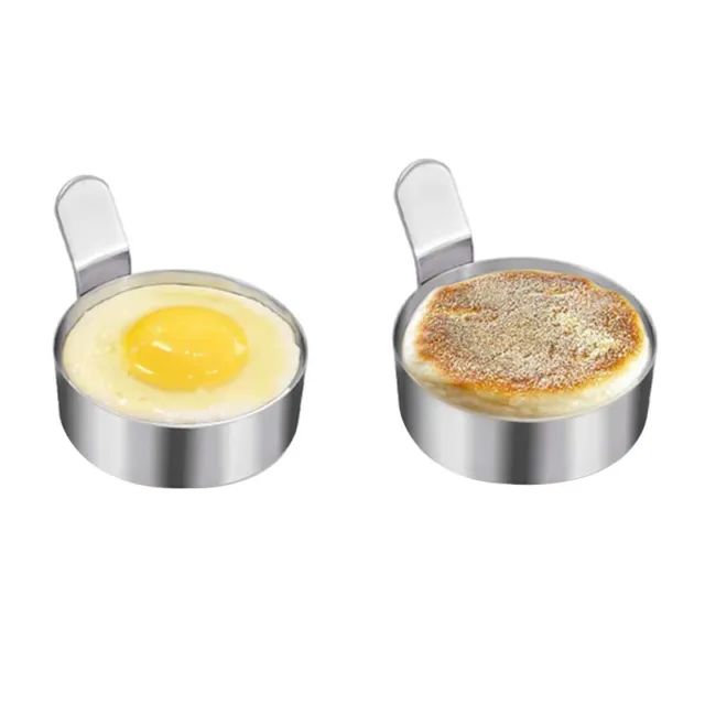 2 x stampo per uova uovo specchio frittelle stampo rotondo pancake stampo aiuto cucina