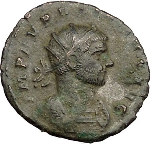 Aurelian receiving globe from Jupiter Ancient Roman Coin Jupiter Cult  i39461