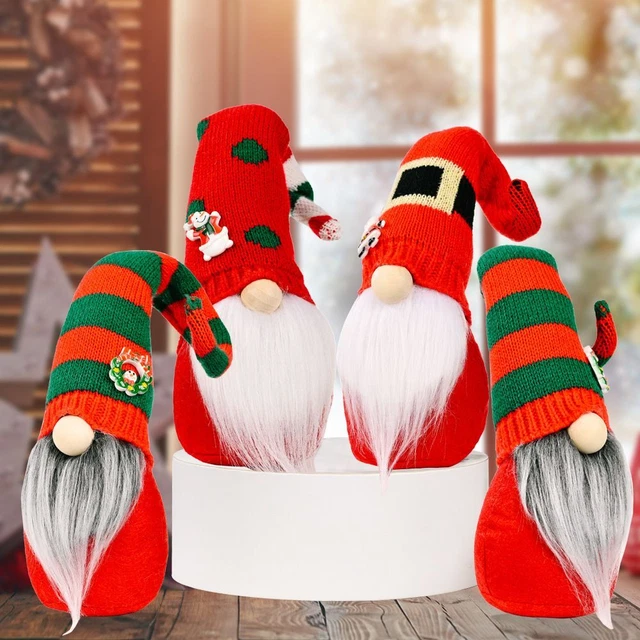 Joyería de Navidad Santa Gnome Rudolph muñeca de felpa sin rostro gnom