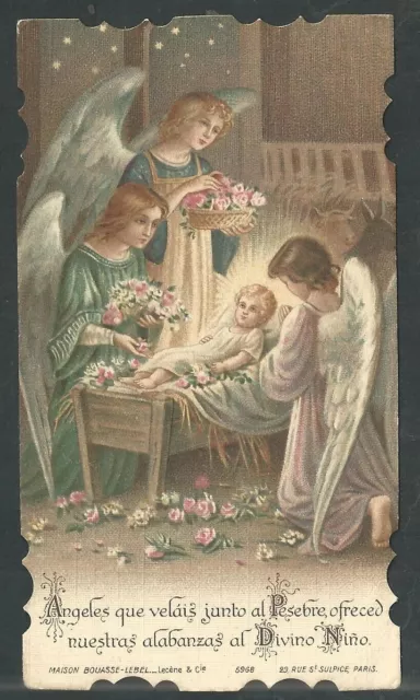 santino antico de Jesus Bambino image pieuse holy card estampa