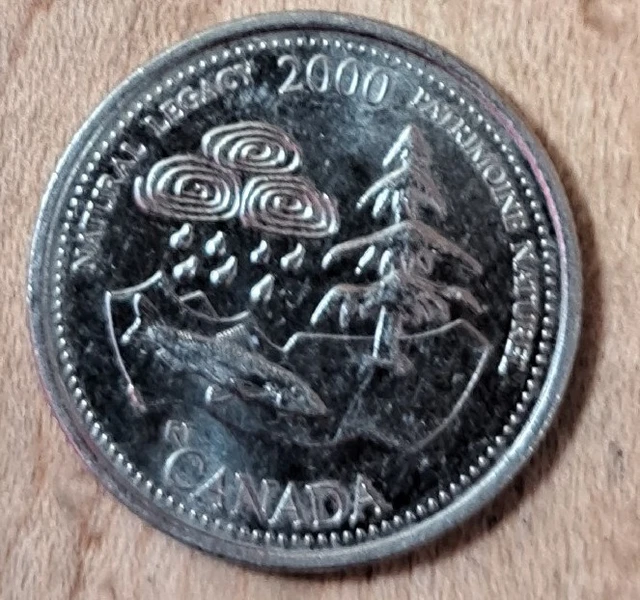 2000 Quartier du millénaire du Canada - 25 cents - « HÉRITAGE NATUREL - TRÉSORS