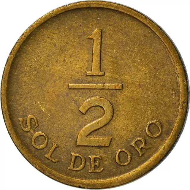 Peru 1/2 Sol de Oro Coin | Small Coat of Arms | Vicuna | KM260 | 1973 - 1975