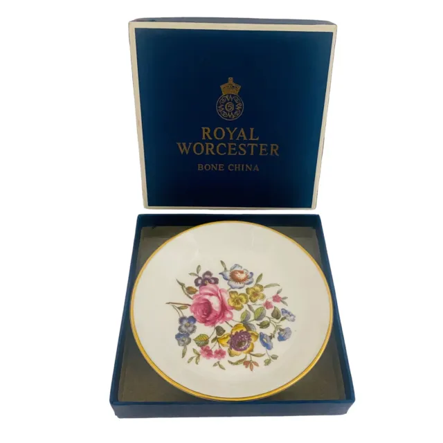 Vintage Royal Worcester Bournemouth Trinket Pin Dish Ashtray Bone China Boxed