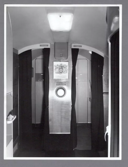 Boac De Havilland Comet Aft Washrooms Original Vintage Manufacturers Photo